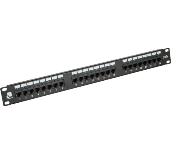 Патч-панель LANMASTER 24 порта с индикаторами, UTP, категория 5E, 1U LAN-PPi24U5E 1