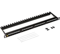 Патч-панель LANMASTER UTP, 19, 24 порта RJ-45, категория 5e, 0.5U, компактная, LAN-PPC24U5E