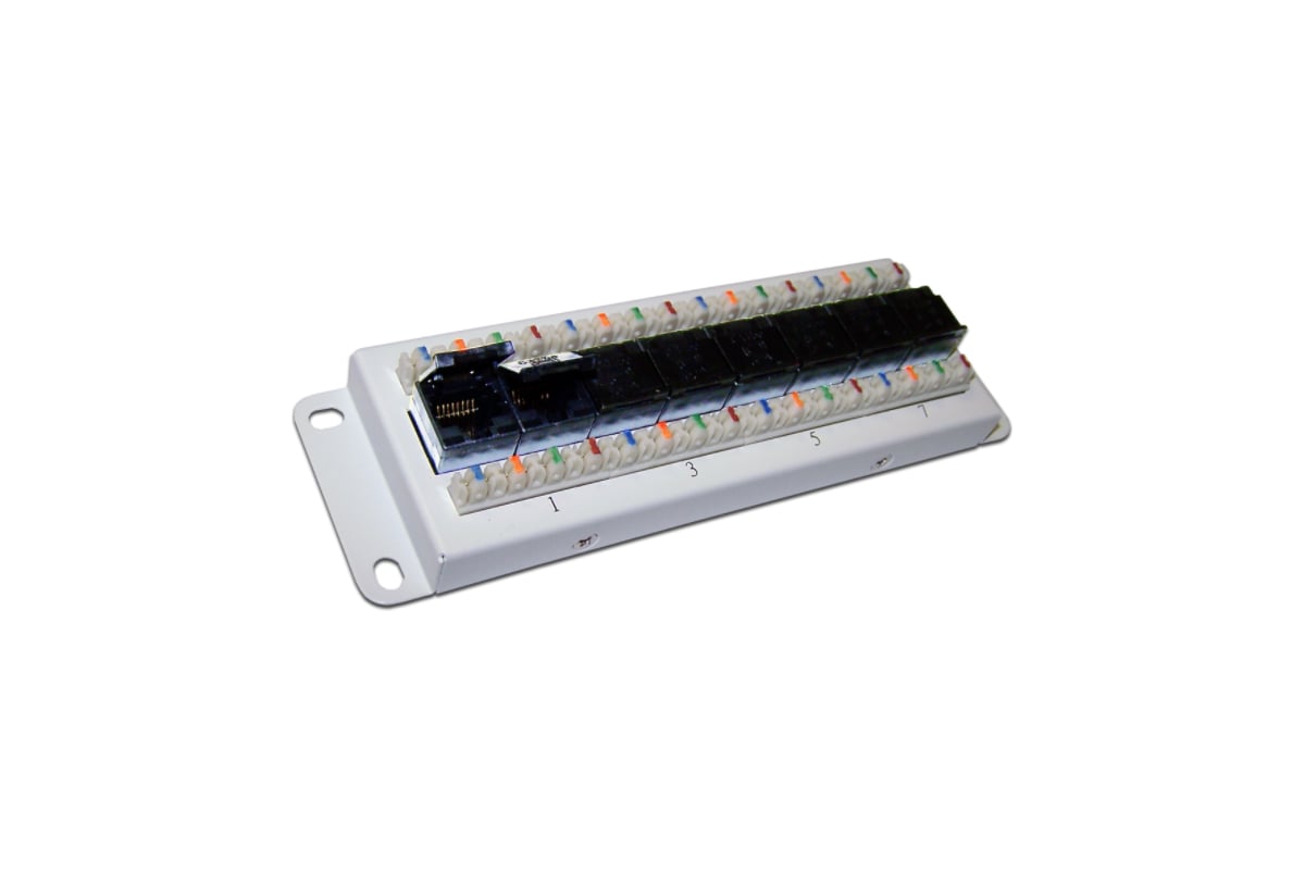 Патч-панель LANMASTER UTP, Cat.5e, 8 портов, фронтальный монтаж LAN-HCS ...