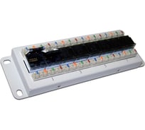 Патч-панель LANMASTER UTP, Cat.5e, 8 портов, фронтальный монтаж LAN-HCS-PP8U5E