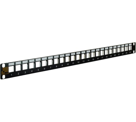Наборная патч-панель LANMASTER 19, экранированная, 24 порта, 1U LAN-PP24OK-STP