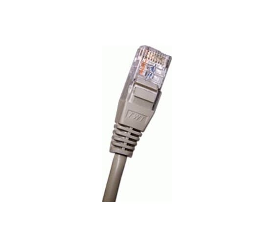 Патч-корд TWT RJ45 - RJ45, 2 пары, UTP, категория 5е, 5 м, серый, 2-45-45-5.0-GY 1