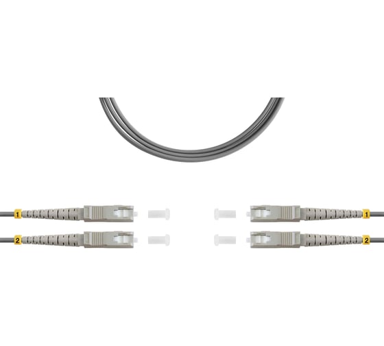 Патч-корд оптический SUPRLAN ВО MM(OM1), SC/UPC-SC/UPC, 3.0мм, duplex, LSZH, 10м 09-12115 1