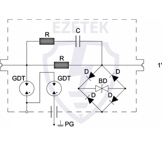 Устройство грозозащиты EZETEK ZR-BNC-12V 705020