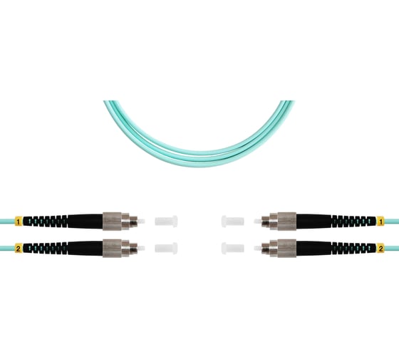 Патч-корд оптический SUPRLAN ВО MM(OM3), FC/UPC-FC/UPC, 3.0мм, duplex, LSZH, 1м 09-12031