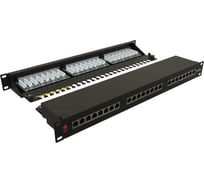 Патч-панель SYSMATRIX 19 Кат,5е 24 порта экранированная PP 1901U,S245ES,N