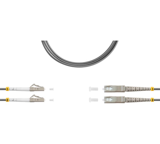 Патч-корд оптический SUPRLAN ВО MM(OM1), LC/UPC-SC/UPC, 3.0мм, duplex, LSZH, 10м 09-12110 1