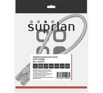 Патч-корд компьютерный UTP SUPRLAN 6 4x2 24AWG (7x0.2mm) Cu LSZH серый 0,3м 10-0172