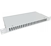 Кросс оптический NTSS 19'' частично укомплектованный 1U, 24 порта LC quadro (сплошная панель, сплайс-кассета-3шт) серый RAL 7035 NTSS-RFOB-1U-24-4LC-S0000