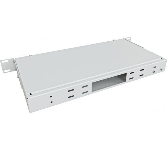 Кросс оптический NTSS 19'' частично укомплектованный 1U, 24 порта LC quadro (сплошная панель, сплайс-кассета-3шт) серый RAL 7035 NTSS-RFOB-1U-24-4LC-S0000