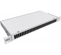 Кросс оптический NTSS 19'' частично укомплектованный 1U, 32 порта SC duplex (сплошная панель, сплайс-кассета-2шт) серый RAL 7035 NTSS-RFOB-1U-32-2SC-S0000