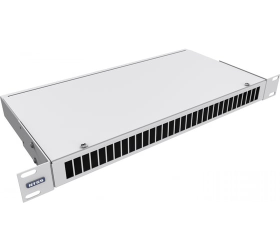 Кросс оптический NTSS 19'' частично укомплектованный 1U, 32 порта SC duplex (сплошная панель, сплайс-кассета-2шт) серый RAL 7035 NTSS-RFOB-1U-32-2SC-S0000 1