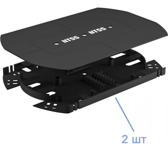 Кросс оптический NTSS 19'' частично укомплектованный 1U, 32 порта SC duplex (сплошная панель, сплайс-кассета-2шт) серый RAL 7035 NTSS-RFOB-1U-32-2SC-S0000