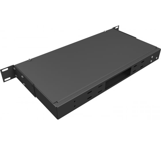 Кросс оптический NTSS 19'' частично укомплектованный 1U, 8/16/24 портов SС (планки SC-3шт, планка-заглушка-2шт, сплайс-кассета-1шт) черный RAL 9005 NTSS-RFOB-1U-8/16/24-SC-S0010-BL
