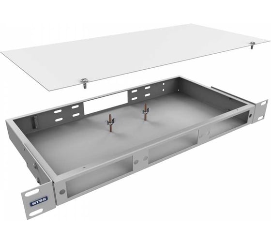 Кросс оптический NTSS 19'' частично укомплектованный 1U, 8/16/24 портов LC duplex (планки 2LC-3шт, планка-заглушка-2шт, сплайс-кассета-2шт) серый RAL 7035 NTSS-RFOB-1U-8/16/24-2LC-S0010