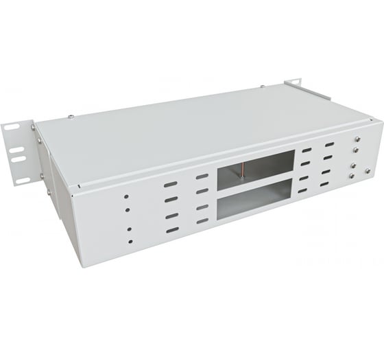 Кросс оптический NTSS 19'' частично укомплектованный 2U, 32/48 портов LC duplex (планки 2LC-6шт, планка-заглушка-2шт, сплайс-кассета-3шт) серый RAL 7035 NTSS-RFOB-2U-32/48-2LC-S0010