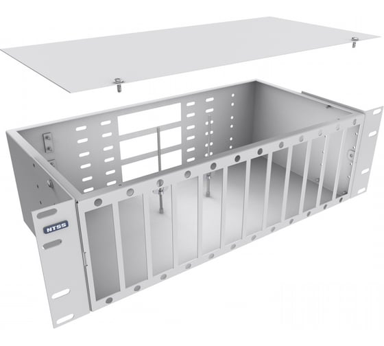 Кросс оптический NTSS 19'' частично укомплектованный 3U, 64/96 портов LC duplex (планки 2LC-12шт, планка-заглушка-4шт, сплайс-кассета-6шт) серый RAL 7035 NTSS-RFOB-3U-64/96-2LC-S0010