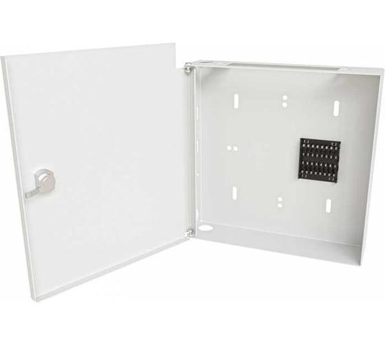 Кросс оптический настенный NTSS Мини, укомплектованный, 4 порта FC/UPC, 9/125 мкм (планка, ложемент, пигтейлы, КДЗС, адаптеры) серый RAL 7035 NTSS-WFOBМн-4-FC/U-9-SP1.5G2AY