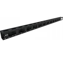 Органайзер кабельный вертикальный NTSS 47U с крышкой, ширина 100мм, для шкафов серии R шириной 800мм, черный RAL 9005 NTSS-VORGC-47U-1-BL