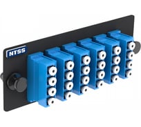 Сменная планка NTSS PREMIUM 6 LC Quadro OS2 адаптеры в комплекте для оптического кросса MTP/MPO NTSS-APA-PM-6LCQ-OS2-BL