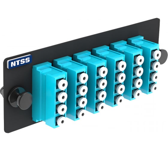 Сменная планка NTSS PREMIUM 6 LC Quadro ОМ3 адаптеры в комплекте для оптического кросса MTP/MPO NTSS-APA-PM-6LCQ-OM3-BL