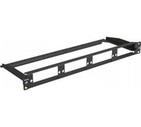 Наборная 19” патч-панель NTSS PREMIUM для 4 кассет MTP, 1U, черная NTSS-RP-PM-1U-C04-MTP-BL