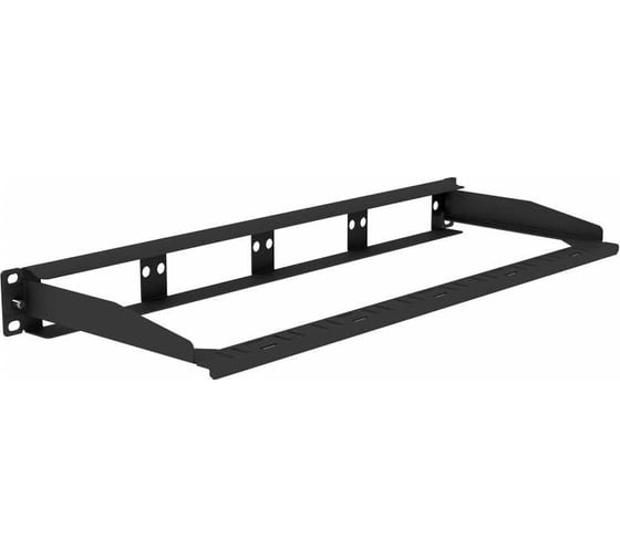 Наборная 19” патч-панель NTSS PREMIUM для 4 кассет MTP, 1U, черная NTSS-RP-PM-1U-C04-MTP-BL