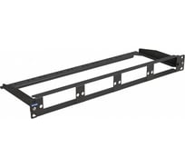 Наборная 19” патч-панель NTSS STANDART для 4 кассет MPO, 1U, черная NTSS-RP-ST-1U-C04-MPO-BL