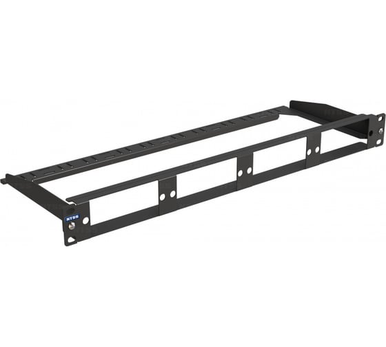 Наборная 19” патч-панель NTSS STANDART для 4 кассет MPO, 1U, черная NTSS-RP-ST-1U-C04-MPO-BL