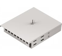 Кросс оптический настенный NTSS Микро, укомплектованный, 8 портов ST/UPC, 50/125 мкм ОМ3 (сплошная панель, ложемент, пигтейлы, КДЗС, адаптеры) серый RAL 7035 NTSS-WFOBМк-8-ST/U-503-SP1.5G0AY