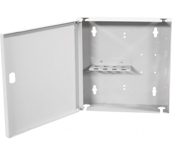 Кросс оптический настенный NTSS Мини, укомплектованный, 4 порта LC/UPC duplex, 50/125 мкм (сплошная панель, ложемент, пигтейлы, КДЗС, адаптеры) серый RAL 7035 NTSS-WFOBМн-4-2LC/U-50-SP1.5G0AY