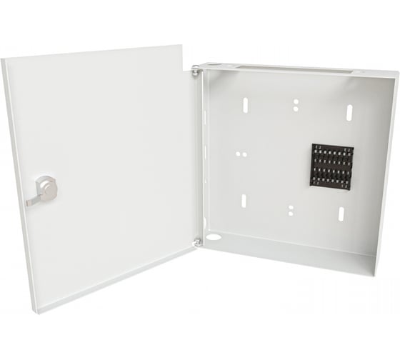 Кросс оптический настенный NTSS Мини, укомплектованный, 2 порта LC/UPC duplex, 50/125 мкм (планка, ложемент, пигтейлы, КДЗС, адаптеры) серый RAL 7035 NTSS-WFOBМн-2-2LC/U-50-SP1.5G1AY