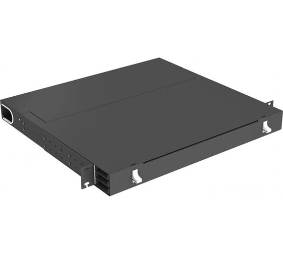 Кросс распределительный стоечный выдвижной NTSS 19” PREMIUM RRDC 1U, 12 CSM MTP кассет, черный NTSS-RsFOB-PM-1U-CSM-12-MTP-BL
