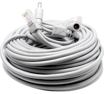 Патч-корд комбинированный с кабелем питания OXION 40 м, серый, OX-PCPS40M-GR