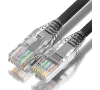Патч-корд GCR 0.3m PROF LSZH UTP категории 5e CU, черный, 24 AWG, 1 Гбит/с, RJ45, T568B, VIV52I982