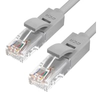 Перекрестный литой патч-корд GCR ethernet 1.0m UTP категории 5е, серый, RJ45, VIVLNIC03-C-1.0m