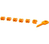 Комплект заглушек порта LANMASTER RJ-45 6 шт. + ключ, черный LAN-SEC45-PL-SET-BK