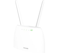 Wi-Fi Роутер Tenda 4G06 N300, 2,4 ГГц до 300 Мбит/с, LTE/3G/4G до 150 Мбит/с, SIM-слот, 2 внешние 4G/3G антенны + 2 встроенные Wi-Fi антенны, LAN 2x100 Мбит/с 10000085687