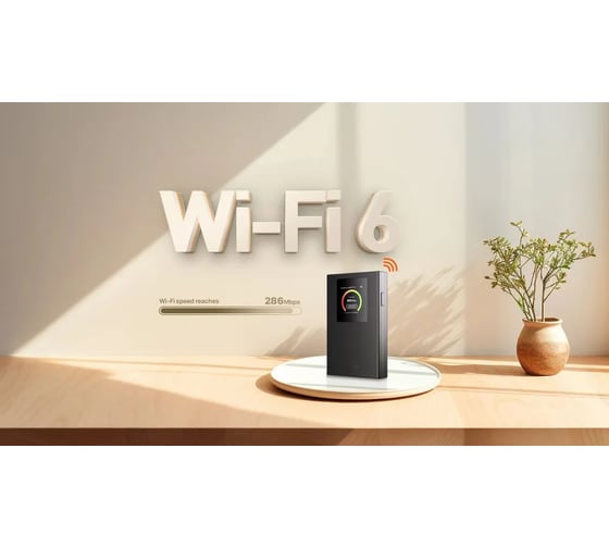 Роутер портативный Tenda 4G185 v4.0 LTE CAT.4, до 300 Мбит/с, 2.4 ГГц, USB-C порт, Nano SIM слот, аккумулятор 2100 мАч, цветной экран 1,44 дюйма 10000039600