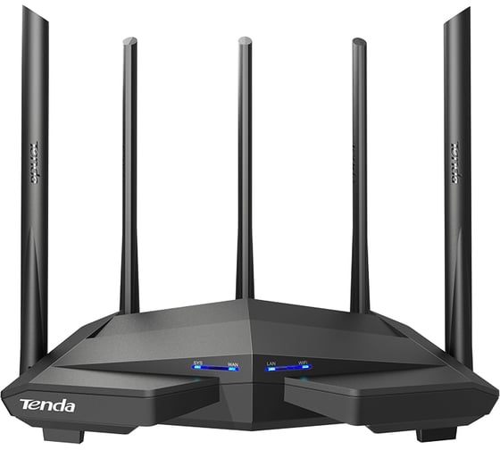 Двухдиапазонный гигабитный Wi-Fi роутер Tenda AC11 AC1200, до 300 Мбит/с на 2,4 ГГц + до 867 Мбит/с на 5 ГГц, LAN 3x1Гбит/с, WAN 1x1Гбит/с, 5 антенн 10000090857