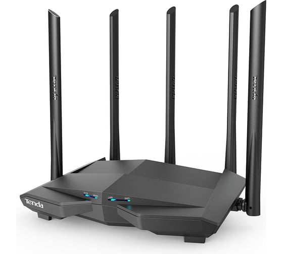 Двухдиапазонный гигабитный Wi-Fi роутер Tenda AC11 AC1200, до 300 Мбит/с на 2,4 ГГц + до 867 Мбит/с на 5 ГГц, LAN 3x1Гбит/с, WAN 1x1Гбит/с, 5 антенн 10000090857