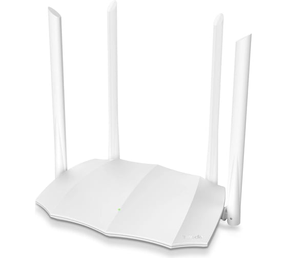 Двухдиапазонный WiFi роутер Tenda AC5 V3.0 AC1200, до 300 Мбит/с на 2,4 ГГц + до 867 Мбит/с до 5 ГГц, LAN 3x100 Мбит/с, WAN 1x100 Мбит/с, 4*6dBi антенны, белый корпус 10000089762