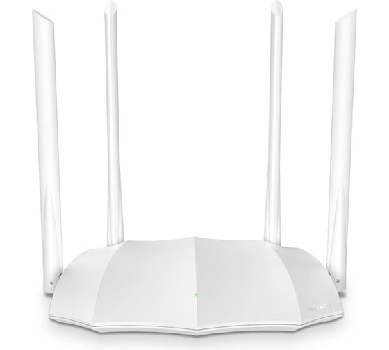 Двухдиапазонный WiFi роутер Tenda AC5 V3.0 AC1200, до 300 Мбит/с на 2,4 ГГц + до 867 Мбит/с до 5 ГГц, LAN 3x100 Мбит/с, WAN 1x100 Мбит/с, 4*6dBi антенны, белый корпус 10000089762