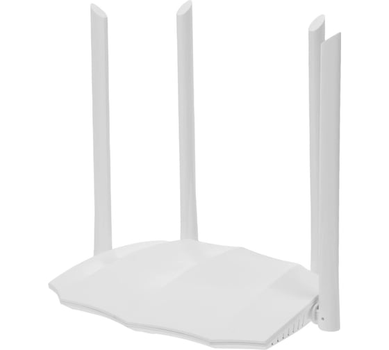 Двухдиапазонный WiFi роутер Tenda AC5 V3.0 AC1200, до 300 Мбит/с на 2,4 ГГц + до 867 Мбит/с до 5 ГГц, LAN 3x100 Мбит/с, WAN 1x100 Мбит/с, 4*6dBi антенны, белый корпус 10000089762
