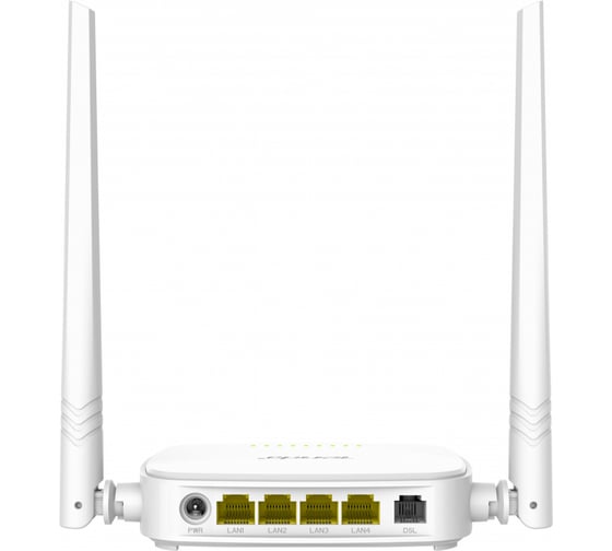 Беспроводной модем-маршрутизатор Tenda D301 v4 N300 ADSL2+ 2,4 ГГц, до 300 Мбит/с, LAN 4x100 Мбит/с, 2x5dBi внешние антенны 10000092604