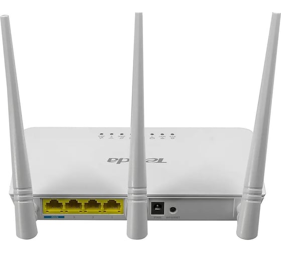Wi-Fi роутер Tenda F3 N300, до 300 Мбит/с на 2,4 ГГц, LAN 3x100 Мбит/с, WAN 1x100 Мбит/с, 3x5dBi антенны, белый корпус 10000033904