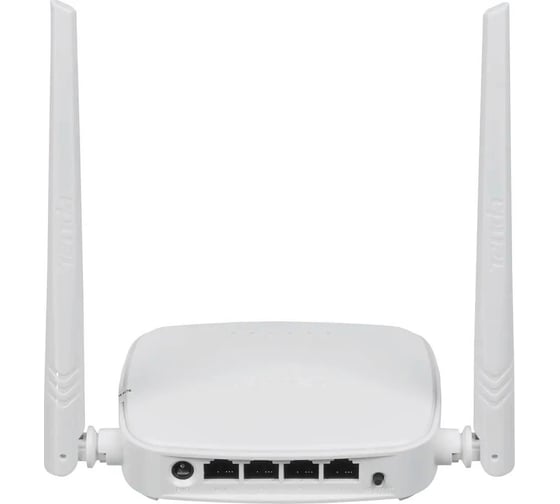 Wi-Fi роутер Tenda N301 N300, до 300 Мбит/с на 2,4 ГГц, LAN 3x100 Мбит/с, WAN 1x100 Мбит/с, 2x5dBi антенны, белый корпус 10000033905