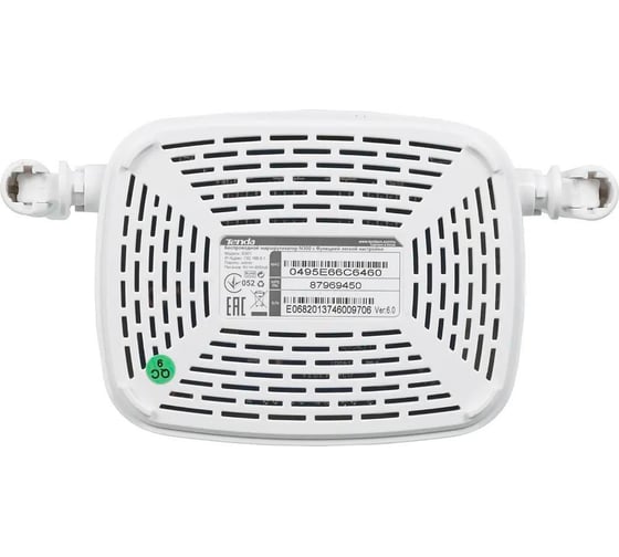 Wi-Fi роутер Tenda N301 N300, до 300 Мбит/с на 2,4 ГГц, LAN 3x100 Мбит/с, WAN 1x100 Мбит/с, 2x5dBi антенны, белый корпус 10000033905