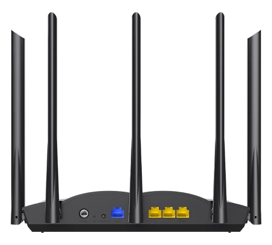 Двухдиапазонный гигабитный Wi-Fi роутер Tenda TX12 Pro Wi-Fi 6 AX3000, до 574 Мбит/с на 2,4 ГГц + до 2402 Мбит/с на 5 ГГц, LAN 3x1Гбит/с, WAN 1x1Гбит/с, 5 антенн 10000144938