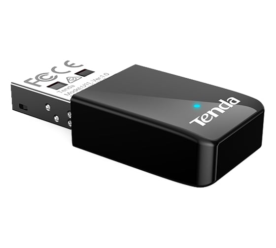 Двухдиапазонный Wi-Fi адаптер Tenda U11 2,4/5 ГГц, до 900 Мбит/с, подключение USB, внутренняя антенна 10000148138